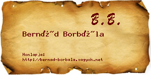 Bernád Borbála névjegykártya