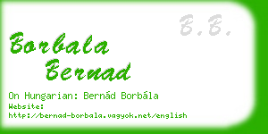 borbala bernad business card