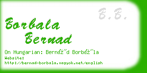 borbala bernad business card